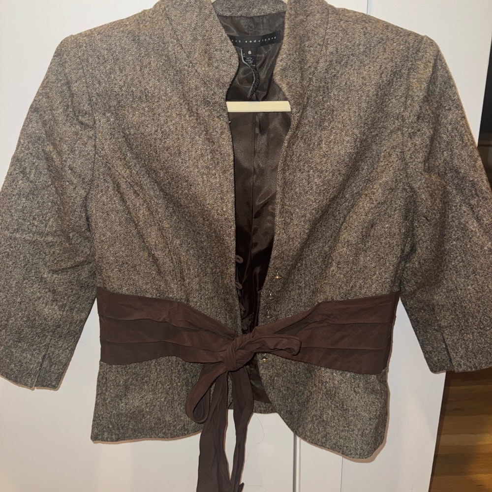 Robert Rodriguez Brown Blazer with Classic Structured Silhouette
